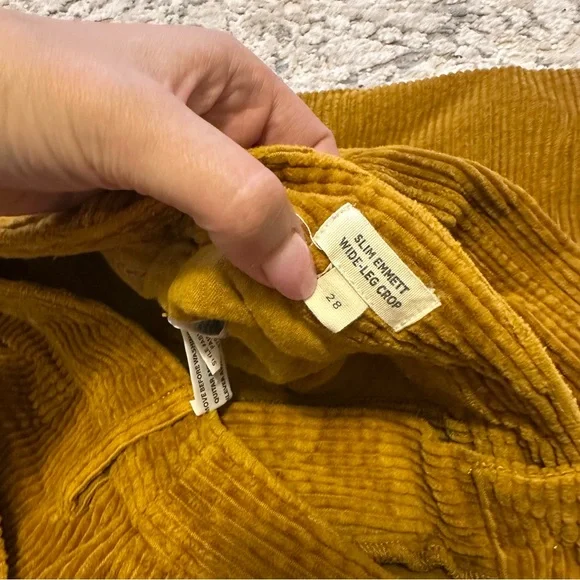Madewell Slim Emmett Wide Leg Crop Pants Corduroy Edition - Picture 7 of 8